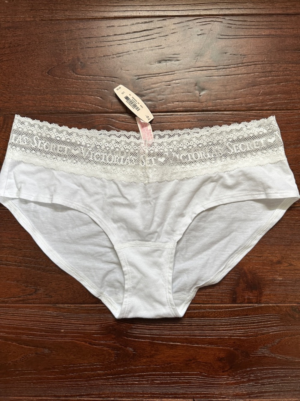 Victoria's Secret White Lace Hipster Panty NWT Sz L